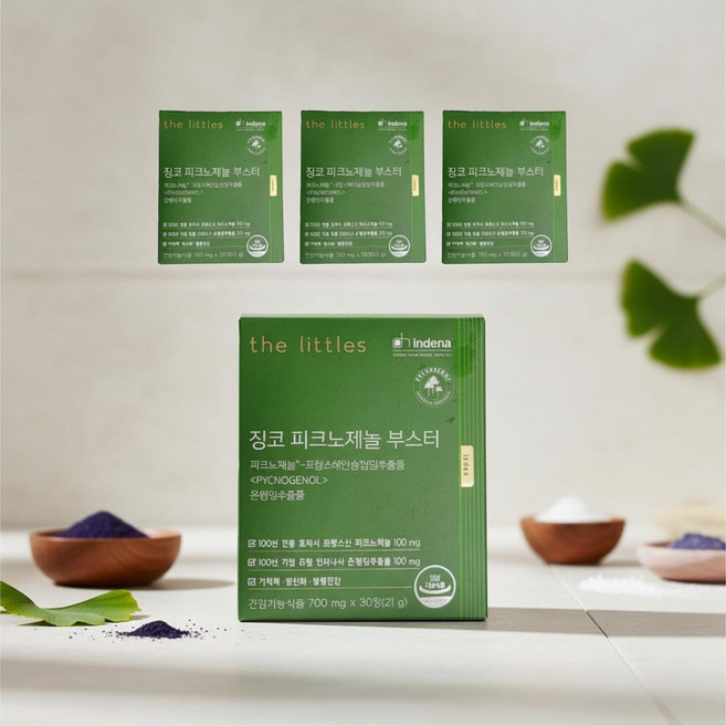 더리틀스 징코 피크노제놀 부스터 더리틀스 피크노제놀, 30정, 4개