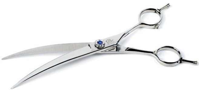 리케이 반려동물 커브가위 C-0370-2 19.3cm, 혼합 색상, 1개