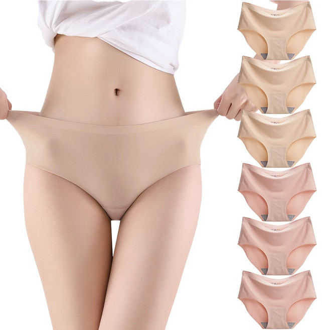 마이메리제인 여성용 편안한 무봉재 노라인 심리스 팬티 6p