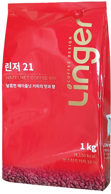 린저21 헤이즐넛 노프림 커피 1kg X 3개, 1개입
