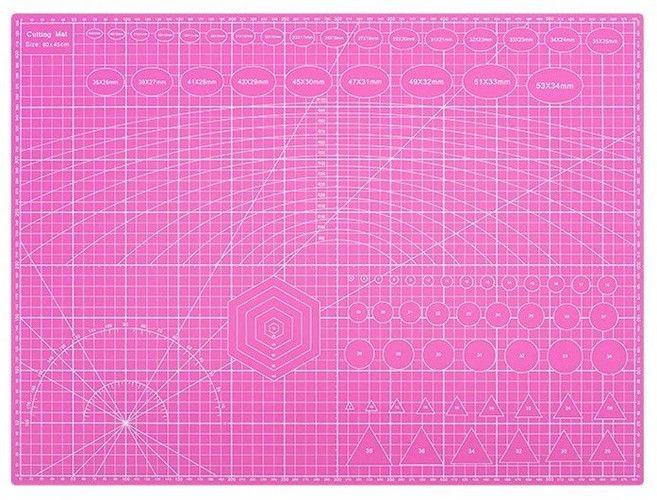 블링오피스 양면 데스크 컷팅 매트, 분홍