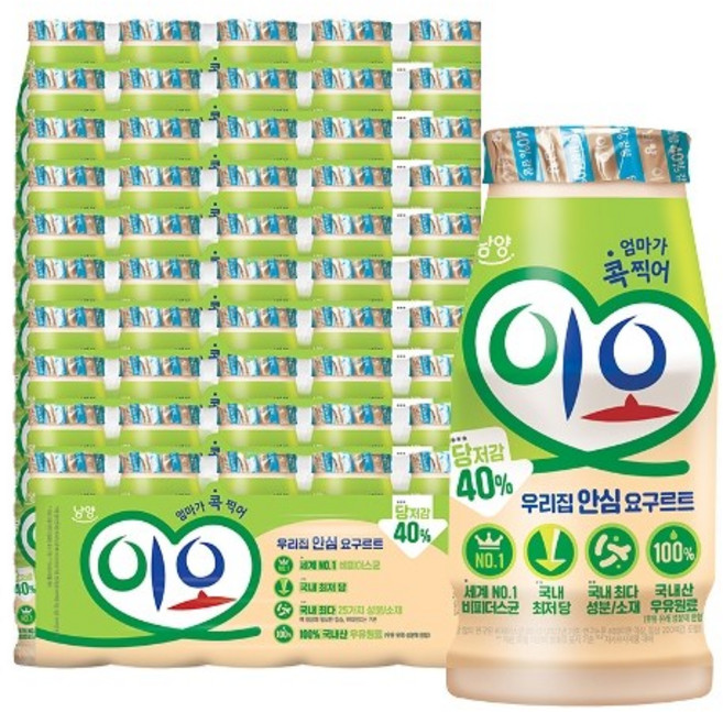 남양유업 남양 이오 요구르트 80ml 50입 (5입x10개), 10개, 400ml