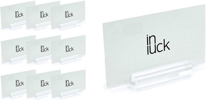 인럭 아크릴 가격표 메모 꽂이, 10개, 투명