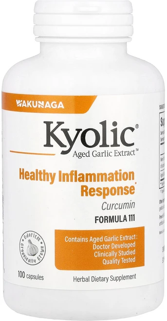 Kyolic Aged Garlic Extract 커큐민 캡슐 100정 Kyolic (교릭), 1개 - 쿠팡