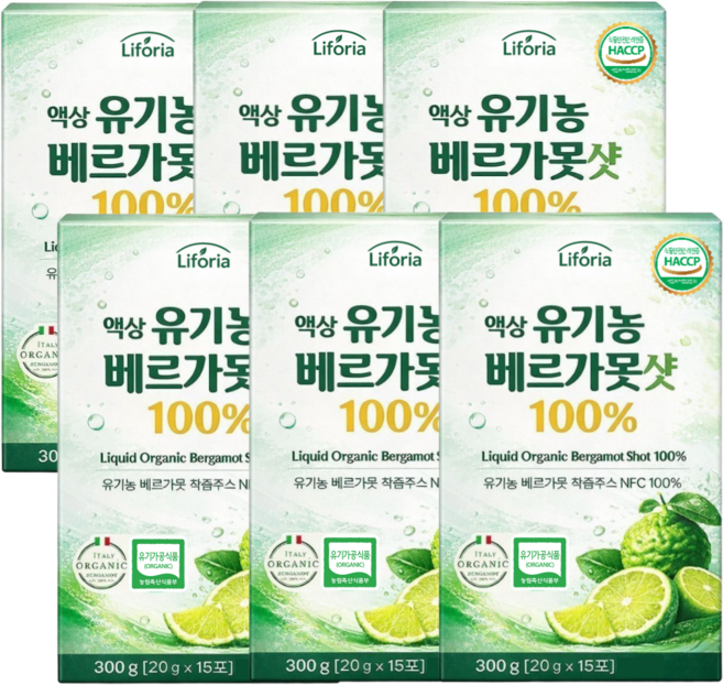 12개 구매 시 고업 액상 베르가못 샷 증정 / 리포리아 베르가못 원액 폴리페놀 100%식약처인증, 6개, 15회분