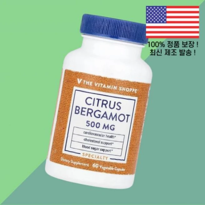 더 더비타민쇼피 시트러스 베르가못 500mg 식물성 베지캡슐 60정 The Vitamin Shoppe Citrus Bergamot 60 Vegetable Capsules - 쿠팡