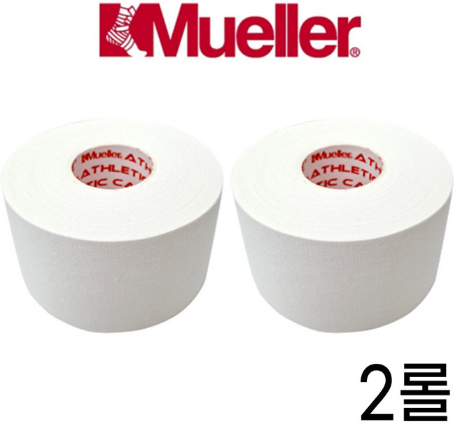 뮬러 애슬레틱테이프 2롤 스포츠 테이핑 테이프 C테이프, 1세트