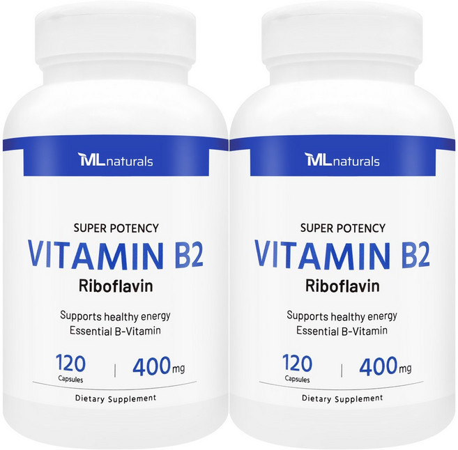 [미국번개배송] 착한명품 마이라이프 내추럴스 비타민 B2 (리보플라빈) 400 mg, 2개, 120정