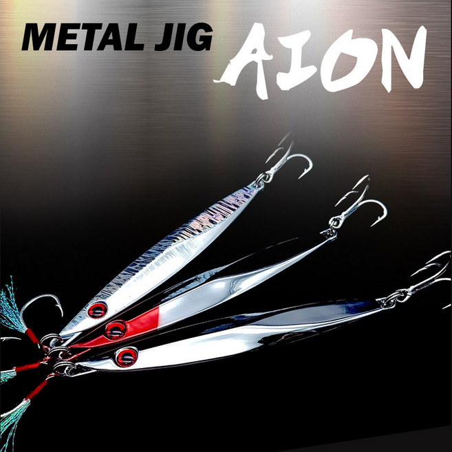 토토미 AION 아이온 메탈지그 20g~60g 롱 메탈지그 대삼치 부시리 전용, 60g 2번-크롬(레드헤드), 1개