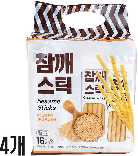 키즈웰 참깨스틱, 256g, 4개