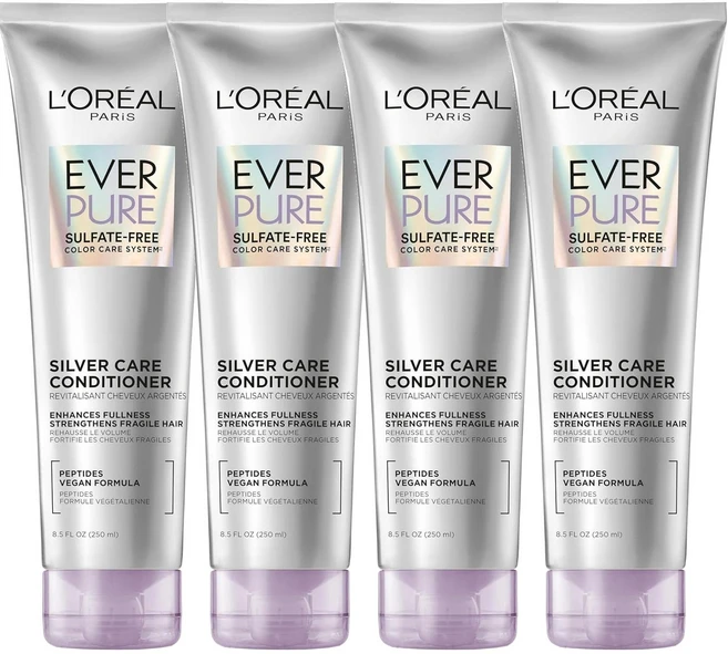 로레알 파리 에버 퓨어 실버 케어 컨디셔너, 4개, 250ml - 쿠팡