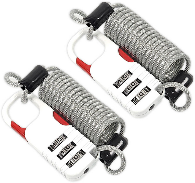 코지노마드 캐리어 와이어 자물쇠 2개 자전거 여행용 도난방지 WL-01