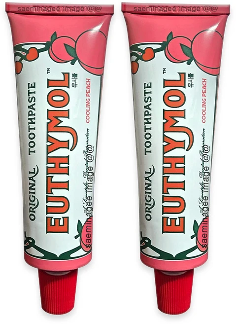 유시몰 쿨링피치 치약, 120g, 2개 - 쿠팡