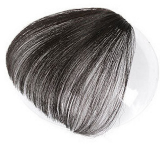 일월전빵 여신 앞머리 시스루뱅 풀뱅 부분가발 붙임머리 앞머리가발 인모가발 여성가발 B-W003, 1개, 일자뱅 내츄럴블랙