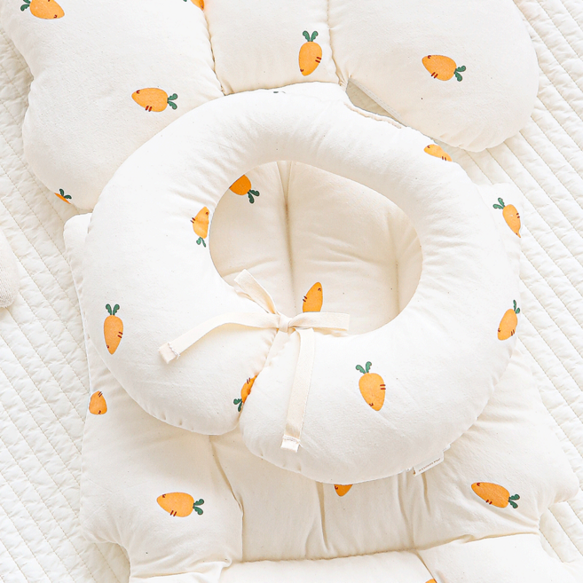 마롤로뜨 30수 사계절 유모차 아기 목쿠션 차량용 카시트 아기 목베개, 캐롯로뜨_30수 프린팅 목쿠션