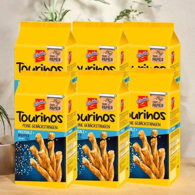 독일 드보이켈러 페이스트리 스틱 씨 솔트 후추 맛 롤 과자 125g x6팩, 6개, 125ml