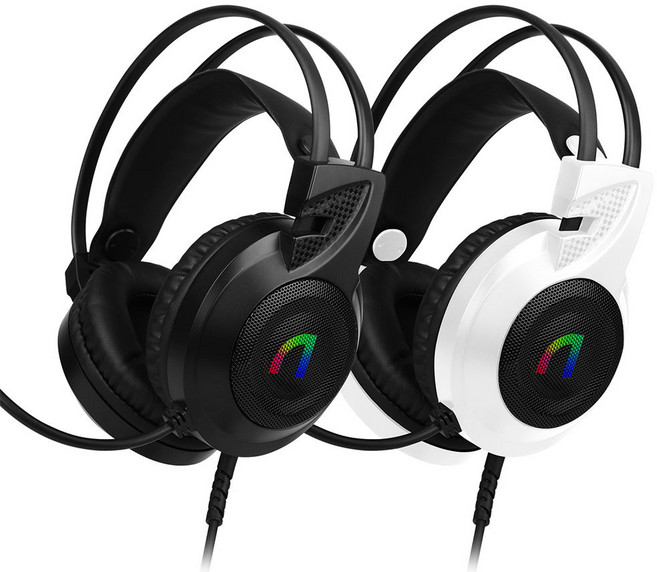 앱코 N460 게이밍 컴퓨터 PC 헤드셋, 화이트