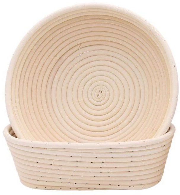 반느통 발효 바구니 홈베이킹 깜빠뉴 바게트 그릇 원형, 1개