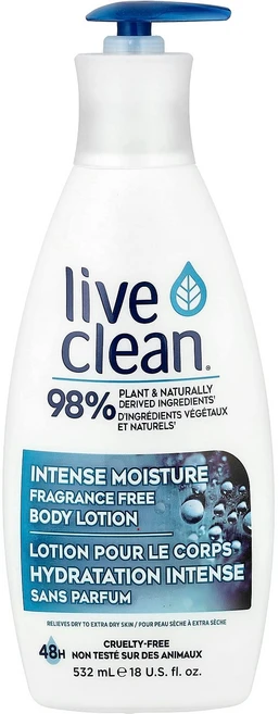 라이브 클린 인텐스 모이스처 바디 로션 무향 532ml (18 fl oz) LCN-33517 - 쿠팡