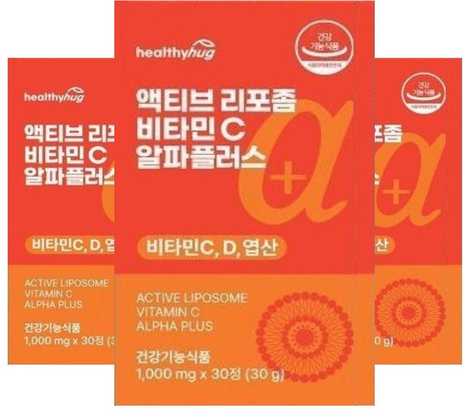 엑티브 리포좀 비타민C 알파플러스 옥수수전분 비타민D3 글리세린, 1개, 90정