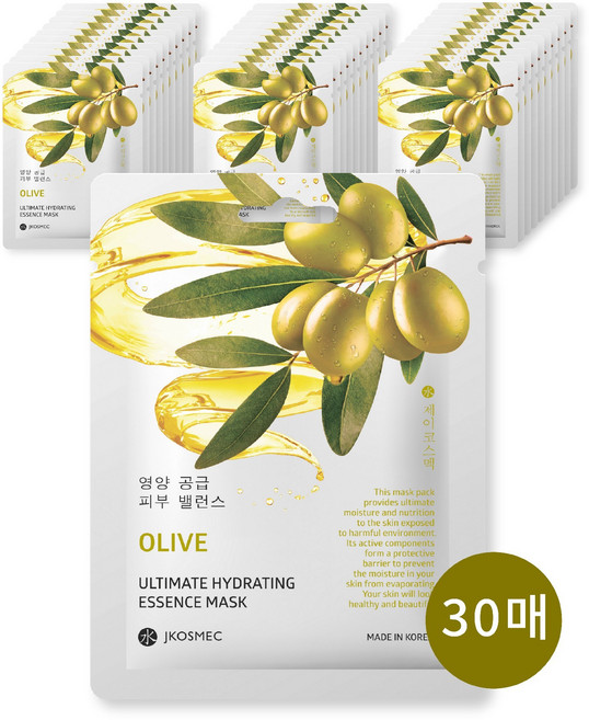 제이코스멕 에센스 올리브 마스크팩 25ml 1개입 30개