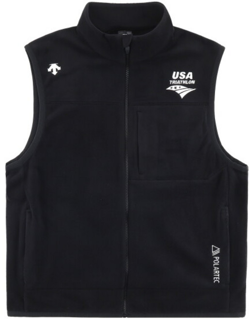 [데상트] USAT 폴라텍 마이크로 플리스 베스트 SQ123IVE11BLK