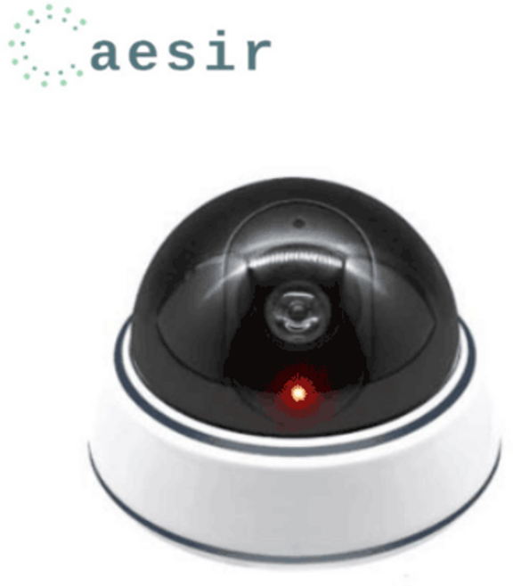 에시르 CCTV 더미돔 가짜 부착형 모형 카메라, 1개