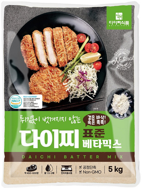 도매 한박스 다이찌 돈까스 표준 밧타믹스 베타믹스 표준형 5kg, 3개