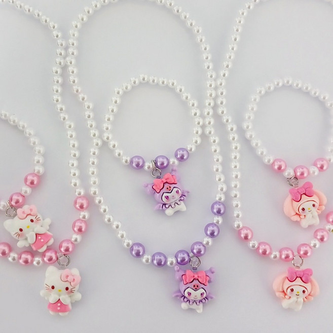 쿠로미 마이멜로디 헬로키티 목걸이 팔찌 프린센스 목걸이 여아 아동 목걸이