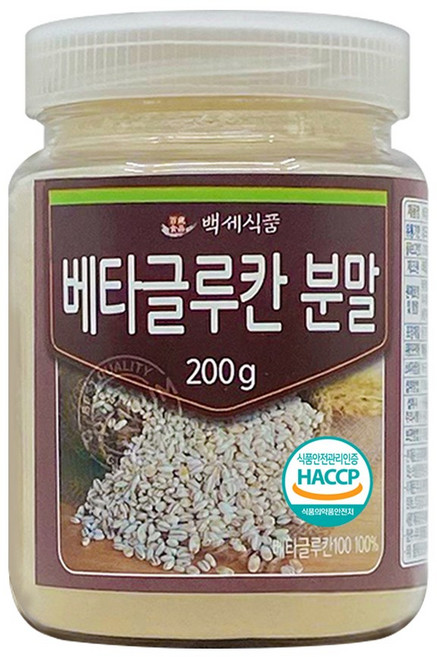 베타글루칸 분말 국산 효모 HACCP 인증 가루 200g, 1개