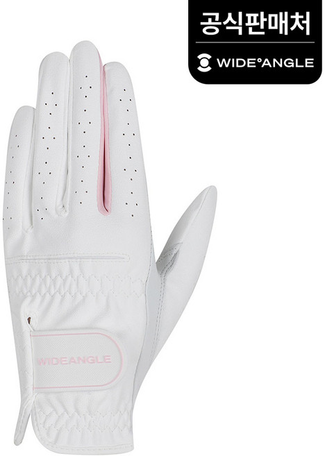 와이드앵글 공식 여성 CO 반양피 심플 한손 장갑 WWP23V01W2 (정상가:45 000), 1개, White