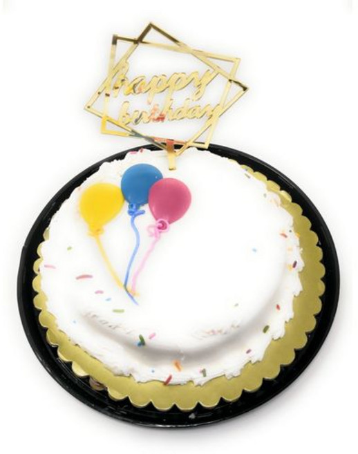 해피 버스데이 케이크 토퍼 아크릴 첫 번째 생일 파티 장식 Happy Birthday Cake Topper Acrylic First Birthday Party Decoration, 1개, 금