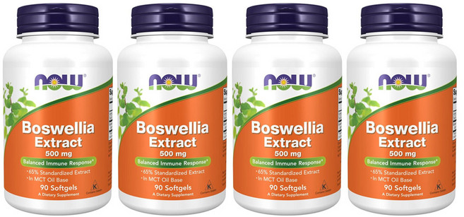 Now Foods 보스웰리아 추출물 500mg 90 소프트젤 나우푸드, 4개, 90정