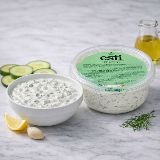 Tzatziki Greek Yogurt Cucumber Dip 차지키 그릭 요거트 오이 딥 글루텐프리, 1개, 500g