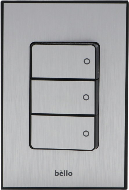 위너스 벨로 실버 헤어라인 벨로 3구 스위치 단로, 1세트