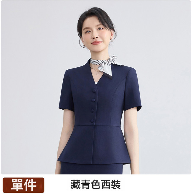 白領職業面試西裝套裝女夏季薄款教師職業高級感正裝職場西服外套