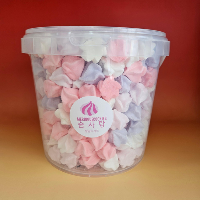 5L 초대용량 솜사탕 머랭쿠키 소분용 벌크 맥주안주 수제쿠키 어린이집 유치원 간식 선물용 답례품 얌얌디저트, 1개