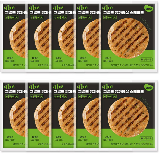 햇살닭 The그릴드 닭가슴살 스테이크 청양고추(100g), 30개, 100g