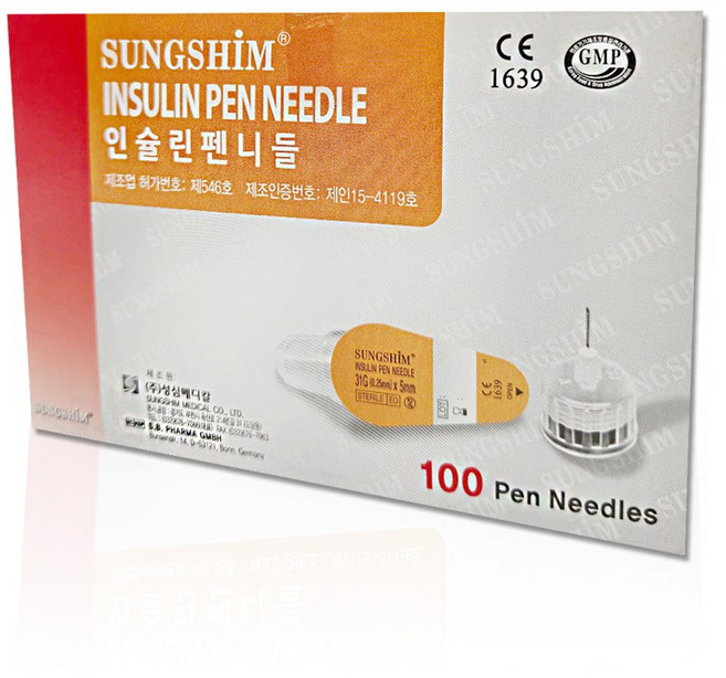 성심 인슐린 펜니들 5mm 31g, 1개