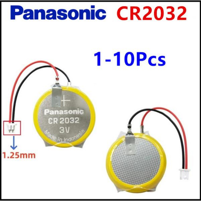 1-10pcs 파나소닉호환 CR2032 배터리 와이어 포함 분해 노트북 마더보드 BIOS CMOS, 06 CR2032 -2PCS