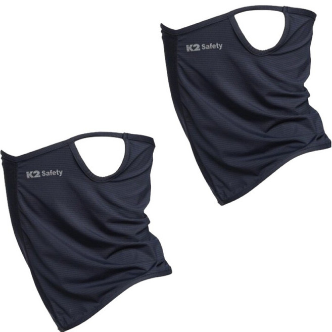 케이투세이프 하이크 넥 스카프, 네이비, 2개