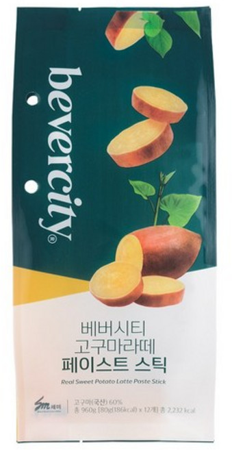고구마 라떼 페이스트 스틱, 960g, 3개, 80g, 12개입