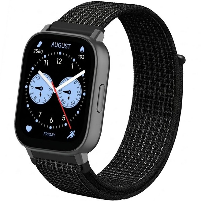 오네꼬네 샤오미 레드미 워치5 라이트 액티브 호환 스트랩 시계줄 밴드 나일론 22mm, 잉크블랙, 1개