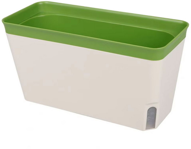 직사각형 허브 플랜터 저면관수 화분 물주기 걱정 끝 자동 급수 식물 키우기 베란다 가드닝 홈가드닝 다육이 인테리어 화분, 주황색, 3개