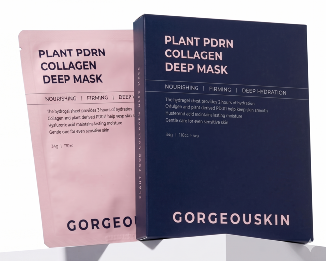 고져스킨 플랜트 피디알엔 콜라겐 딥 마스크팩 슬리핑팩 쫀쫀팩 하이드로겔마스크 물광팩 수면팩 젤리팩 식물성피디알엔 콜라겐마스크, 1개, 4개입