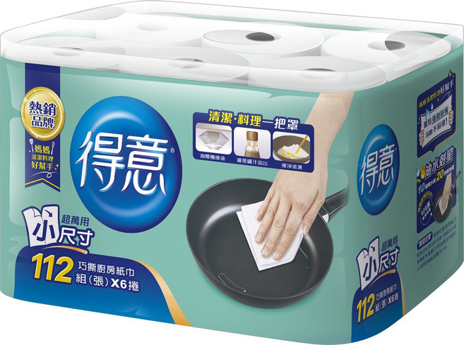得意 巧廚紙巾, 1個, 112張