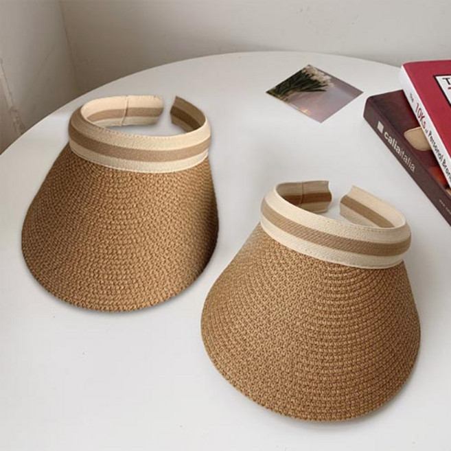 리츠제이 밀짚 라탄 썬캡 썬바이저 2개