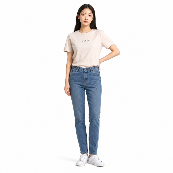 게스 GUESS 여름 반팔티 여성 반팔 티셔츠