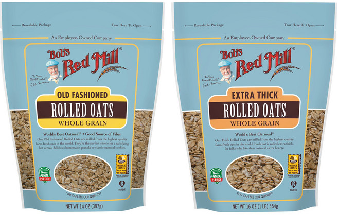 밥스레드밀 올드 패션드 롤드 오트, 1세트, 올드 패션드 907g + 엑스트라 띡 롤드 907g