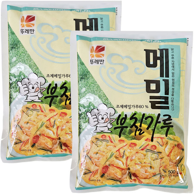 뚜레반 메밀 부침가루 500g X 2개